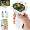 ASPOVEN Microscopio Bambini Portable Zoom 1000X - Microscopio Digitale Mini Ricaricabile, Microscopi con Definizione 8 Luci LED Regolabili, Bambini Giocattolo Educativo, Regalo di Natale(Bianco)