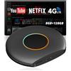 ATOTOSELECT Adattatore CarPlay Wireless, AI Box con 4G LTE | GPS | Full Android OS, AI Box Android Auto Wireless Compatibile con CarPlay e Android Auto Cablati, Supporto per YouTube/Netflix/Tik Tok,CB6B