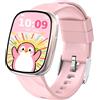 PTHTECHUS Smartwatch Bambini - 1.75" Orologio Smartwatch Bambini Fitness Tracker Impermeabile con 100+ Modalità Sportive, Giochi e Contapassi, 4-12 Anni Ragazze e Ragazzi (9D-3S-S60K-PINK)
