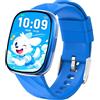 PTHTECHUS Smartwatch Bambini - 1.75" Orologio Smartwatch Bambini Fitness Tracker Impermeabile con 100+ Modalità Sportive, Giochi e Contapassi, 4-12 Anni Ragazze e Ragazzi (9D-3S-S60K-Blue)