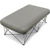 KAMPKEEPER Lettino da campeggio doppio, lettino da campeggio per adulti con materasso gonfiabile e borsa per il trasporto, Senza pompa (Grigio, 180×100×60cm)