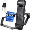 BJNN Lucchetto Pieghevole per Bici,80 cm 6 Nodi Lucchetto Bicicletta Antifurto, con Supporto e 3 Chiavi di Sicurezza, Portatile Piegatura Catena Bici, per Bicicletta, Moto，E-Scooter