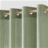 MIULEE Tende per Interni Tenda Camera da Letto Soggiorno Lino Finestre Con Occhielli Tenda a Pannello Traslucido Adatte Moderne Trasparente Tende Cucina Verde 140 x 225 CM