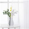 MIULEE 2 Pezzi Tende Voile Trasparenti in Poliestere Resistente con Passanti per Camera da Letto Soggiorno Salotto Bianco 140X280 Cm