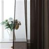 MIULEE 2 Pezzi Tende Voile Trasparenti in Poliestere Resistente con Passanti per Camera da Letto Soggiorno Salotto 140X280 CM Castagno