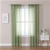 MIULEE Voile Tende Trasparenti con Passanti Tenda per Finestra per Soggiorno e Camera da Letto 2 Pannelli 140 x 260 CM Verde Salvia