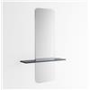 ARHome Specchiera Sagomata con Mensola Modern, 130 x 80 x 19 cm, Blu Notte (Prodotto in Italia)