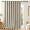 Deconovo Tenda Oscurante per Interni con Occhielli, 1 Pannello 300x260 cm, Tenda Termica Isolante per Camera da Letto e Soggiorno, Drappeggio Morbido ed Elegante, Avorio Sabbia