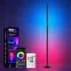 Sylvwin Lampada da terra a LED, lampada angolare a LED con app e telecomando, sincronizzazione musicale, lampada smart da 16 milioni di colori per soggiorno, camera da letto e gaming