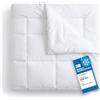 Bedsure Coperta Estiva 135x200 Coperta Leggera per Letto - Coperta 135x200 Morbida Sottile e Leggera per l'Estate, Microfibra Traspirante Trapunta Estiva OEKO-TEX per Allergici, Bianco