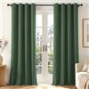 Deconovo Tende Oscuranti per Interni con Occhielli, 2 Pannelli 140x350 cm, Tende Termiche Isolanti per Camera da Letto e Soggiorno, Drappeggio Morbido ed Elegante, Verde Bosco