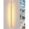 LUOLONG Lampada da parete a LED Lampada da parete lunga in legno Bambù 100 cm Lampada da interno 3000K Lampade da parete 32W Illuminazione interna moderna Lampada da comodino Lampada da corridoio