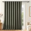 Deconovo Tenda Oscurante per Interni con Occhielli, 1 Pannello 300x245 cm, Tenda Termica Isolante per Camera da Letto e Soggiorno, Drappeggio Morbido ed Elegante, Grigio Oliva