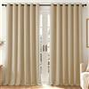 Deconovo Tende Oscuranti per Interni con Occhielli, 2 Pannelli 200x260 cm, Tende Termiche Isolanti per Camera da Letto e Soggiorno, Drappeggio Morbido ed Elegante, Beige Sabbia