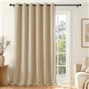 Deconovo Tenda Oscurante per Interni con Occhielli, 1 Pannello 200x210 cm, Tenda Termica Isolante per Camera da Letto e Soggiorno, Drappeggio Morbido ed Elegante, Beige Sabbia