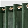MIULEE Tende per Interni Tenda Camera da Letto Verde scuro Soggiorno Lino Finestre Con Occhielli Tenda a Pannello Traslucido Adatte Moderne Trasparente Tende Cucina 140 x 215 CM