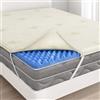 L'ANTICO ARCOLAIO - Topper Singolo 90x190 Prodotto in Italia, Altezza 5cm in Memory Foam Bugnato, Ideale per Materasso Singolo 90x190, Rivestimento Sfoderabile e Lavabile, Antiacaro Anallergico