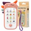 Bambebe Telefono Giocattolo per Bambini, Gioco Musicali Bambino 1 Anno, Cellulare Giocattolo per Neonato 6 9 12 Mesi, Giocattoli Sensoriali per Bambini con Telecomando(Versione inglese)