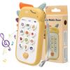 Bambebe Telefono Giocattolo per Bambini, Gioco Musicali Bambino 1 Anno, Cellulare Giocattolo per Neonato 6 9 12 Mesi, Giocattoli Sensoriali per Bambini con Telecomando(Versione inglese)