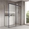 Yellowshop - ZEN Box doccia 2 lati vetro trasparente 8 mm scorrevole anticalcare H 200 cm telaio alluminio Nero opaco (Nero, 120x90cm)