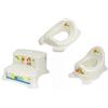 KiNDERWELT Set da 3 pezzi Z: Pearl Premium Disney Winnie Puuh Pearl White Kinder-Toilettensitz + Sgabello per WC Zweistufiger + Vasino WC Trainer