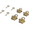 Naroote Lock di Metallo a Forma di Mini Stelle, 4 Set in Lega di Zinco (Ottone antico‌)