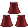 Esoes Set di 3 paralumi in tessuto E14/E27 Modern Minimalist Clip On Light Shade per lampada da tavolo Candle Chandelier Light lampada da parete (rosso)
