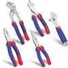 Workpro - Set di pinze e chiavi con impugnatura morbida, 5 pezzi