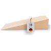 haggiy cuneo in legno duro - set di cunei in legno - cunei in faggio naturale - fermaporta - ideale per mobili, assemblaggio, bricolage - (LxPxA) 125 x 45 x 30 mm (10 pz.)
