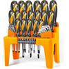 Avilia Set Cacciaviti e Chiavini Esagonali - Kit Attrezzi da Lavoro con 17 Cacciaviti, 16 Chiavini e 10 Inserti, Punta Magnetica, Manici Ergonomici e Astuccio, in Acciaio Cr-V Resistente