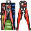 KRUMAD Set spelafili automatico spelafili con crimpatrice e tagliacavi, strumento elettrico per capicorda e capicorda