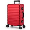 Travelhouse Oslo T6005 - Trolley da viaggio in alluminio, diverse misure e colori, Scarlet Rot, Mittlerer Koffer