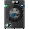 Cecotec Lavatrice 8Kg Carica Frontale Bolero DressCode 8900 Inverter FullColor Steel A. Acciaio 1400 Giri, Schermo 10,3, 11 Programmi, Inverter, SteamMax, Classe A