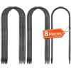 VEVOR Picchetti di Armatura 304,8x82,04 mm Picchetti per Recinzioni Forma a U 8 Pezzi