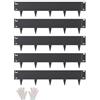 VEVOR Bordatura in Acciaio Metallo Antiruggine per Giardino, Bordatura Pieghevole per Prato Resistente, Facile da Installare, Divisorio Aiuole Cortile, Nero 5 Pezzi 990 x 207 x 1,5 mm
