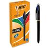 BIC 4Colori Pro, Set Penne 4 Colori a Sfera a Scatto, Cancelleria Scuola e Ufficio, Punta Media (1.0 mm), 12 Unità