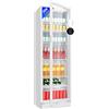 Bomann® Fridge with Glass Door, Lockable Drinks Refrigerator, 6 Height-Adjustable Shelves, 30 kg per Shelf, 347 Litres, Large Fridge Bottle Fridge with LED Light, KSG 7351 White