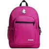 Invicta Jelek Plain Zaino Scuola Superiori Ragazzo Ragazza, Tinta Unita, Grande, Scomparto PC, Tasca Borraccia, fucsia