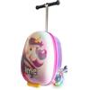 FLYTE, valigia pieghevole monopattino per bambini, rigida, con ruote, 2 in 1, 18 pollici (45,7 cm), capacità 25 litri, Luna l'Unicorno