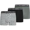 KARL LAGERFELD Uomo Geometric All Over Print Trunk (3 Pack) Geo/Nero/Sedona XS