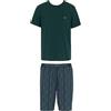 Emporio Armani Pigiama Corto Uomo Fantasia Classica Mix Verde M, Verde, M