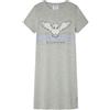 Women'secret Camisón Medio de Manga Corta Colección Multilicense Campus Camicia da Notte, Grigio Scuro, L Donna