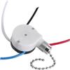 F Fityle Interruttore a catena a 3 velocità e 4 fili, ricambio per accessori di controllo, lampade, ventilatori da soffitto, applique da parete, Argento