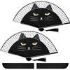 Blulu Ventaglio Pieghevole a Mano Ventaglio Pieghevole di Gatto Gatto Carino di Cartone Animato Fan di Seta per Donna Fan del Gatto da Festa con Borsa per Nozze Danza Chiesa Regali Decorazioni di Casa (4)