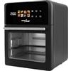 Green Blue GreenBlue GB950 - Friggitrice senza olio Air Fryer 10 l, 1800 W, finestra a vista, 8 programmi, 70-200 °C, timer da 60 minuti, pannello touch LED, accessori: cestello, ciotole, nero
