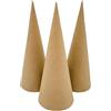 SZLIFE 3 coni di cartapesta con fondo aperto fai da te, decorazioni artistiche fantasiose in cartone per l'albero di Natale, per dipingere cappellini da, 25 Cm