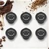 AKLOSIPY 6 Pezzi di Cestini per caffè Riutilizzabili Ricaricabili di Ricambio per Cialde in Plastica e Acciaio Inossidabile