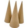 SZLIFE 3 coni di cartapesta con fondo aperto fai da te, decorazioni artistiche fantasiose in cartone per l'albero di Natale, per dipingere cappellini da, 15 Cm