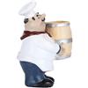 BROLEO Porta stuzzicadenti per statua da cuoco, 4,1 x 3 x 2,6 pollici decorazione da tavolo Figura da cuoco, decorazione per ristoranti statuetta nordica da cucina naturale bistrot casa per panca