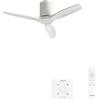 CREATE / WINDCALM S/Ventilatore da soffitto ABS bianco con controllore e telecomando / 40W, Silenzioso, Ø112 cm, 6 velocità, temporizzatore, funzione estate-inverno